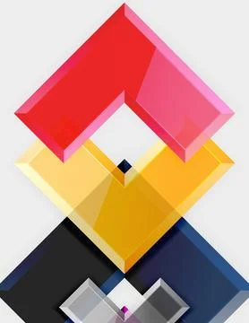 Arrow square geometric vector abstract background Stock Illustration