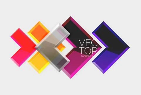 Arrow square geometric vector abstract background Stock Illustration