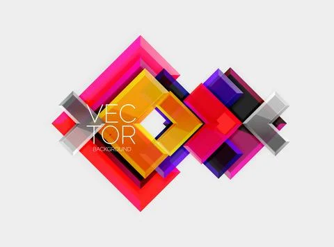 Arrow square geometric vector abstract background Stock Illustration