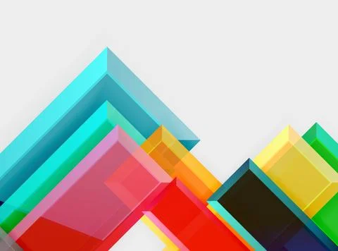 Arrow square geometric vector abstract background Stock Illustration