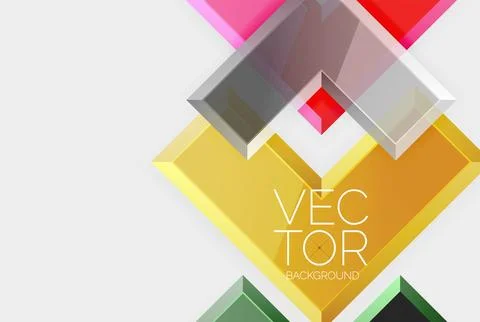 Arrow square geometric vector abstract background Stock Illustration