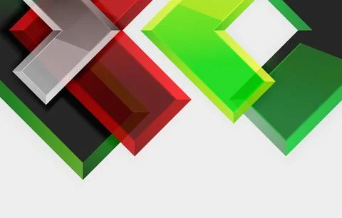 Arrow square geometric vector abstract background Stock Illustration
