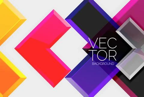 Arrow square geometric vector abstract background Stock Illustration