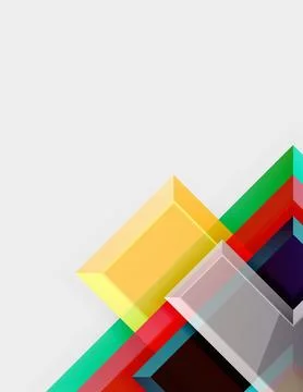 Arrow square geometric vector abstract background Stock Illustration