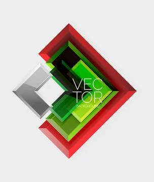 Arrow square geometric vector abstract background Stock Illustration