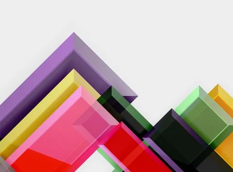 Arrow square geometric vector abstract background Illustrazione stock