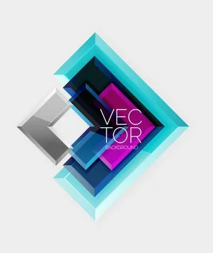Arrow square geometric vector abstract background Stock Illustration