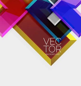 Arrow square geometric vector abstract background Stock Illustration
