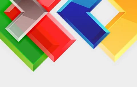Arrow square geometric vector abstract background Stock Illustration
