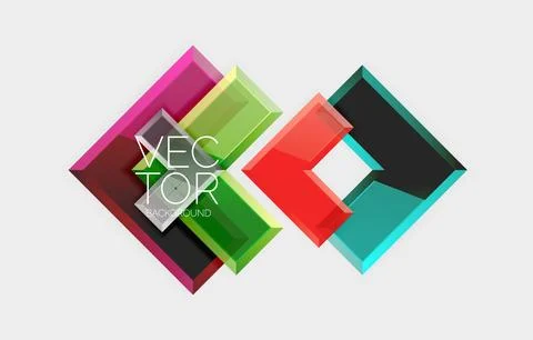 Arrow square geometric vector abstract background Stock Illustration