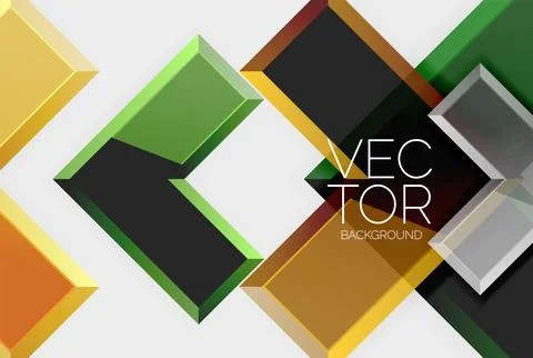 Arrow square geometric vector abstract background Stock Illustration