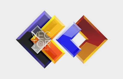 Arrow square geometric vector abstract background Stock Illustration