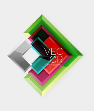 Arrow square geometric vector abstract background Stock Illustration
