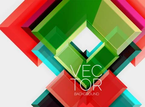 Arrow square geometric vector abstract background Stock Illustration