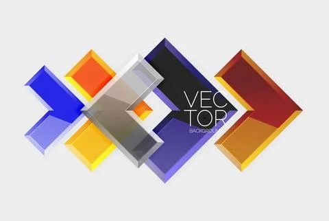 Arrow square geometric vector abstract background Stock Illustration