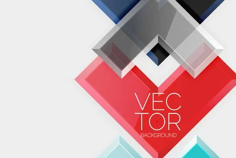 Arrow square geometric vector abstract background Stock Illustration