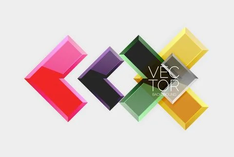Arrow square geometric vector abstract background Stock Illustration