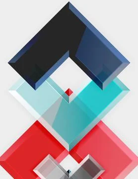 Arrow square geometric vector abstract background Stock Illustration