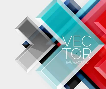 Arrow square geometric vector abstract background Stock Illustration