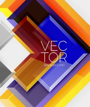 Arrow square geometric vector abstract background Stock Illustration