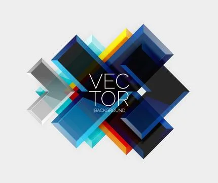 Arrow square geometric vector abstract background Stock Illustration
