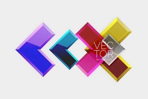 Arrow square geometric vector abstract background Stock Illustration