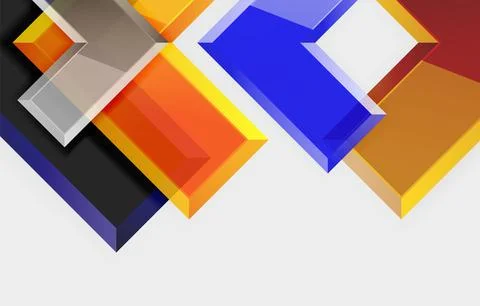 Arrow square geometric vector abstract background Stock Illustration