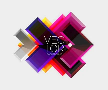 Arrow square geometric vector abstract background Stock Illustration