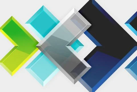 Arrow square geometric vector abstract background Stock Illustration