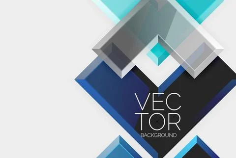 Arrow square geometric vector abstract background Stock Illustration