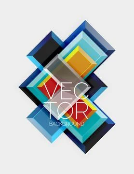 Arrow square geometric vector abstract background Stock Illustration