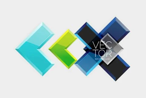 Arrow square geometric vector abstract background Stock Illustration