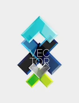 Arrow square geometric vector abstract background Stock Illustration