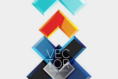 Arrow square geometric vector abstract background Stock Illustration