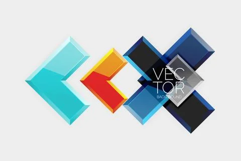 Arrow square geometric vector abstract background Stock Illustration
