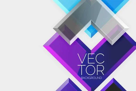 Arrow square geometric vector abstract background Stock Illustration
