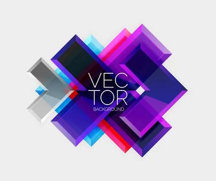 Arrow square geometric vector abstract background Stock Illustration