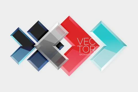 Arrow square geometric vector abstract background Stock Illustration