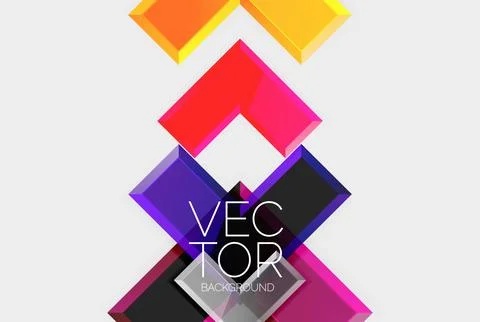 Arrow square geometric vector abstract background Stock Illustration