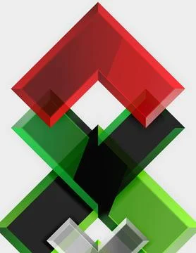 Arrow square geometric vector abstract background Stock Illustration