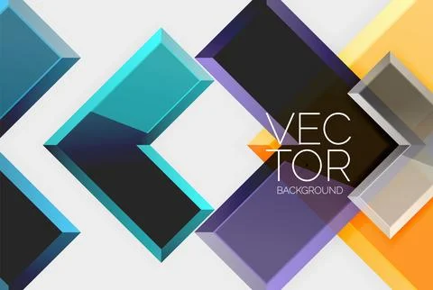 Arrow square geometric vector abstract background Stock Illustration