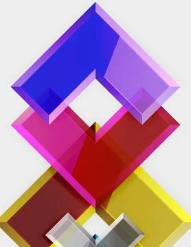 Arrow square geometric vector abstract background Stock Illustration