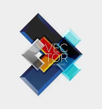 Arrow square geometric vector abstract background Stock Illustration