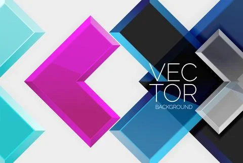 Arrow square geometric vector abstract background Stock Illustration