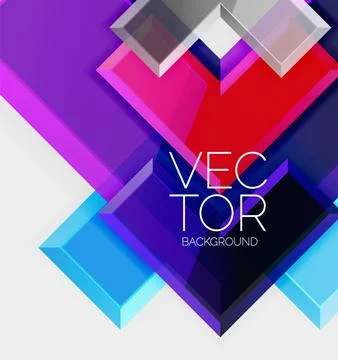 Arrow square geometric vector abstract background Stock Illustration