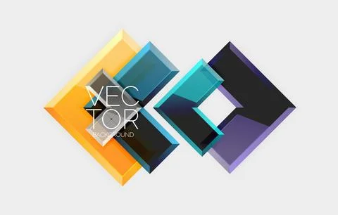 Arrow square geometric vector abstract background Stock Illustration