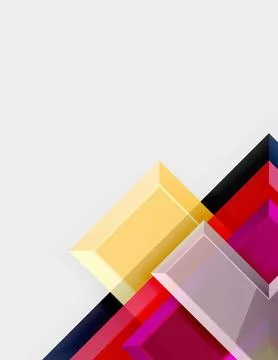 Arrow square geometric vector abstract background Stock Illustration