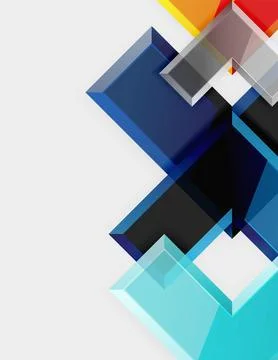 Arrow square geometric vector abstract background Stock Illustration