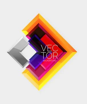 Arrow square geometric vector abstract background Stock Illustration