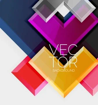 Arrow square geometric vector abstract background イラスト素材